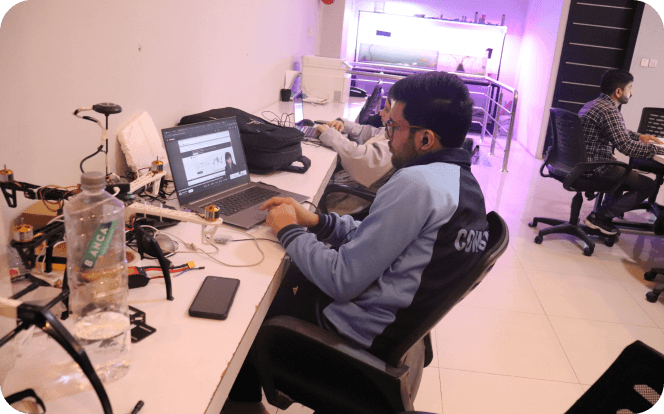 Team working together at a desk